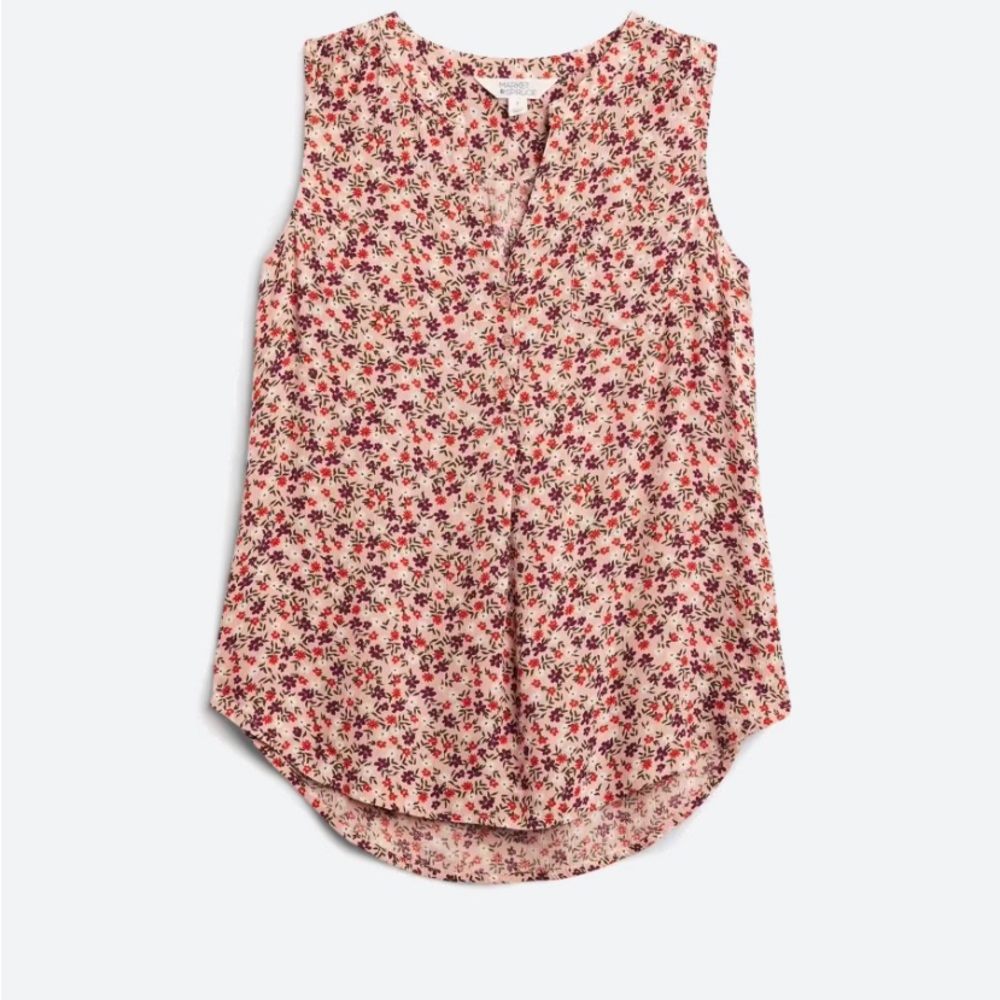 Market & Spruce Prat Sleeveless Henley Blouse